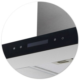 Virtuvės gartraukis 90 cm Inox Berdsen BE-90S