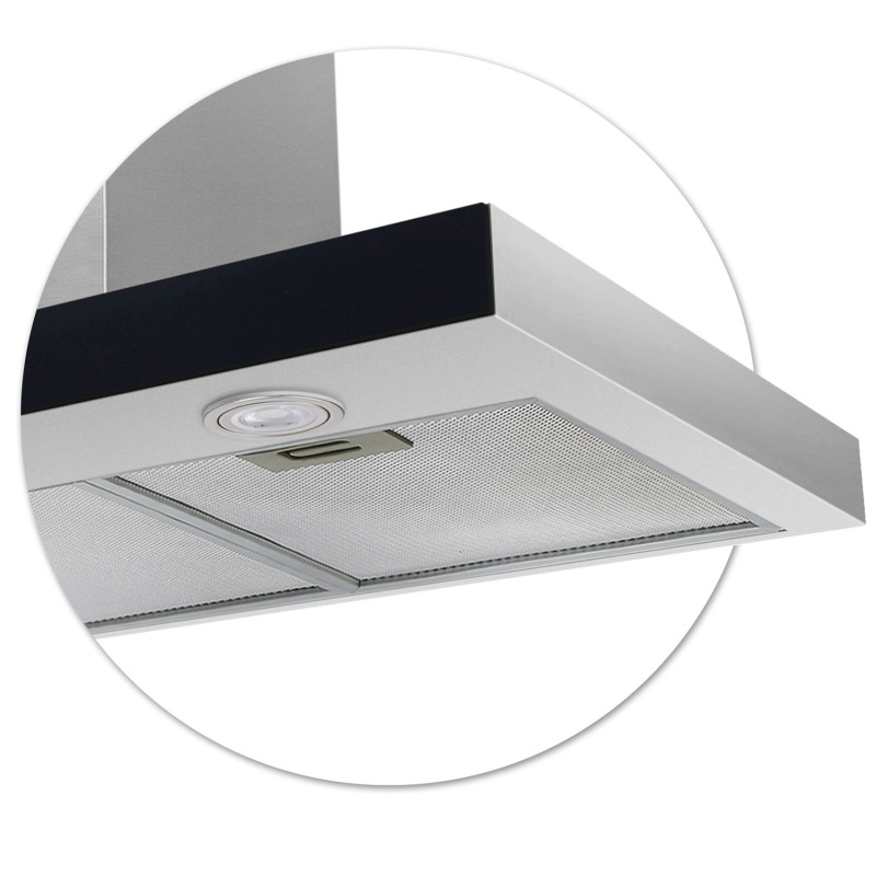 Virtuvės gartraukis 90 cm Inox Berdsen BE-90S