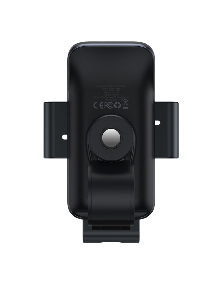 Dviračio laikiklis išmaniajam telefonui su saulės įkrovikliu ir saulės baterija juodos spalvos