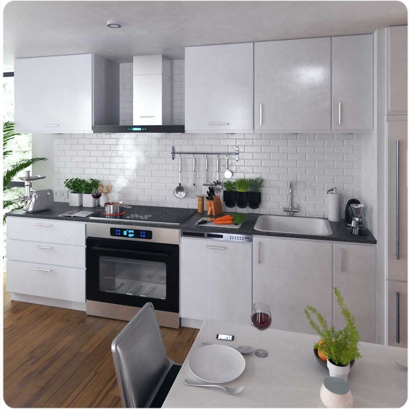 Virtuvės gartraukis 90 cm Inox Berdsen BE-90S