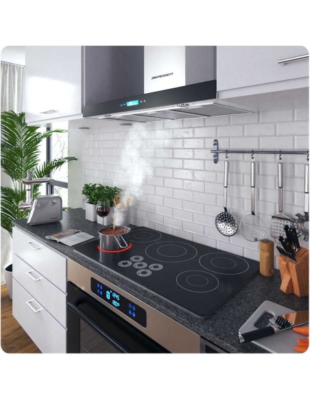 Virtuvės gartraukis 90 cm Inox Berdsen BE-90S