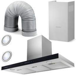Virtuvės gartraukis 90 cm Inox Berdsen BE-90S