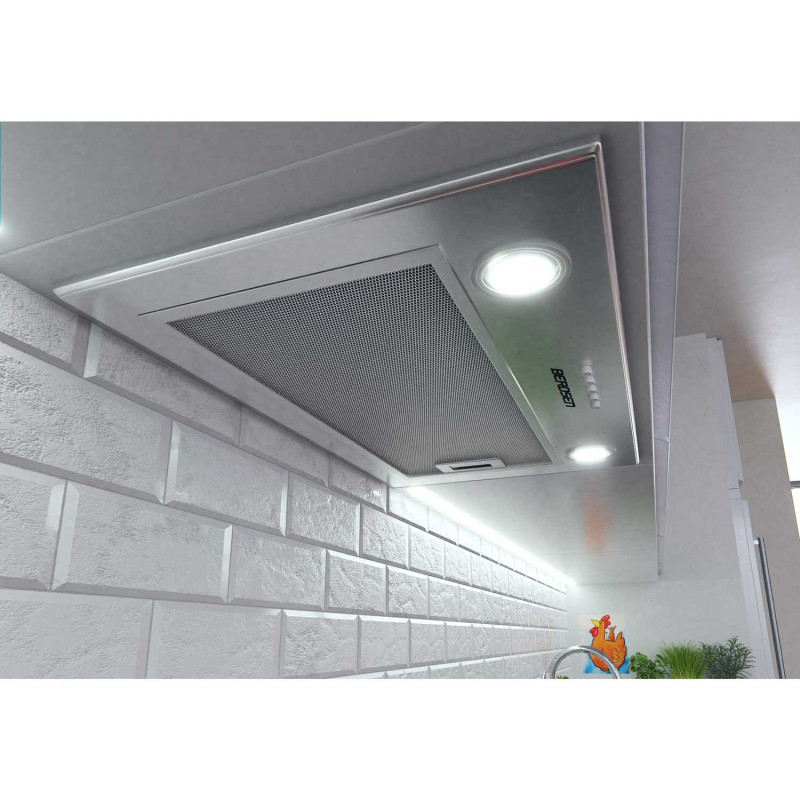 Po spintele esantis gartraukis 60 cm Inox BE-50