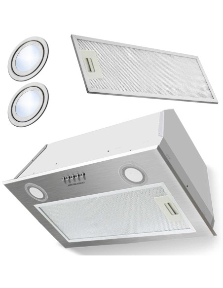 Po spintele esantis gartraukis 60 cm Inox BE-50