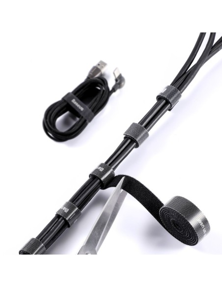 Kabelių tvarkyklė velcro juosta 3m juoda