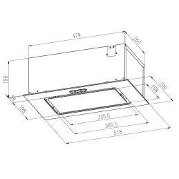Po spintele gartraukis 52cm baltas BE-52A