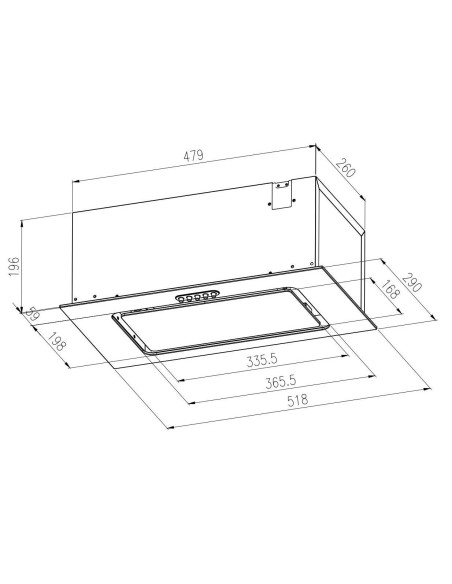 Po spintele gartraukis 52cm baltas BE-52A