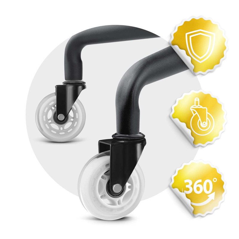 Skaidrūs guminiai ratukai foteliams Sofotel 5 vnt.