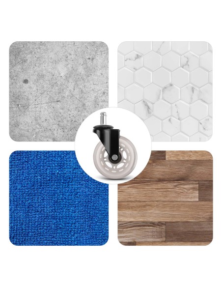 Skaidrūs guminiai ratukai foteliams Sofotel 5 vnt. Skaidrūs guminiai ratukai foteliams Sofotel 5 vnt.