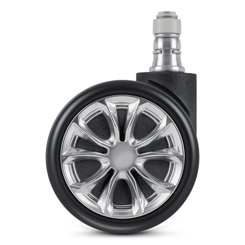 Guminiai ratukai foteliams juodi Sofotel 5 vnt.