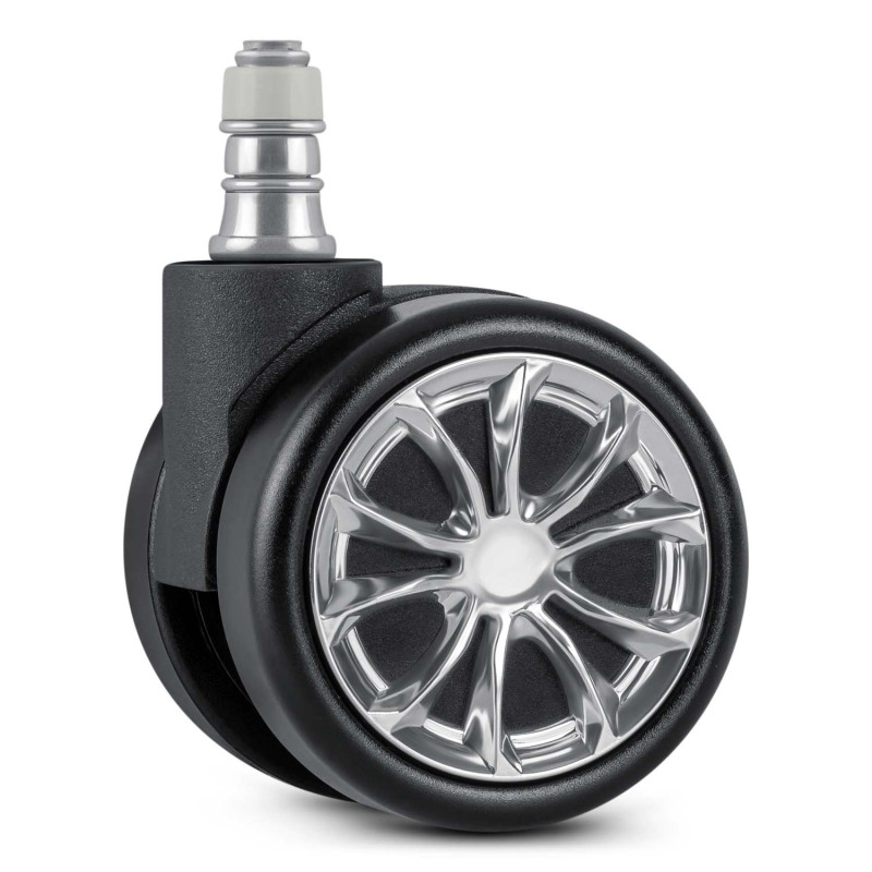 Guminiai ratukai foteliams juodi Sofotel 5 vnt.