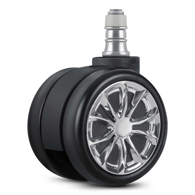 Guminiai ratukai foteliams juodi Sofotel 5 vnt.