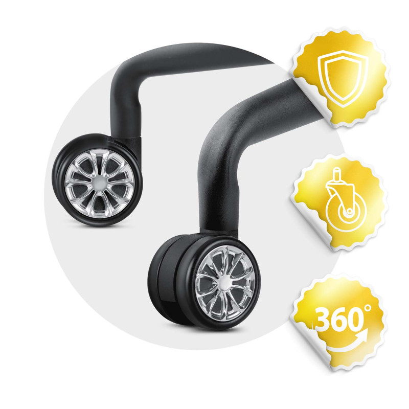 Guminiai ratukai foteliams juodi Sofotel 5 vnt.