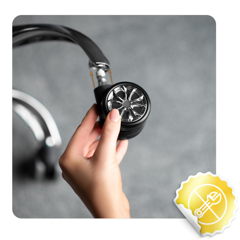 Guminiai ratukai foteliams juodi Sofotel 5 vnt.