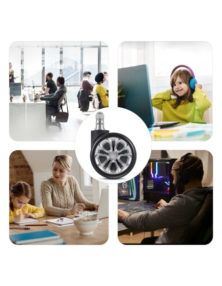 Guminiai ratukai foteliams juodi Sofotel 5 vnt. Guminiai ratukai foteliams juodi Sofotel 5 vnt.