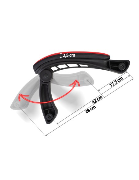 Porankiai foteliui Cerber raudona pora Porankiai foteliui Cerber raudona pora