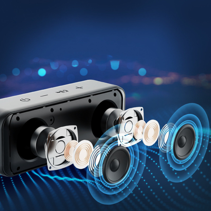10 W T2 Mini belaidis Bluetooth garsiakalbis pilkas
