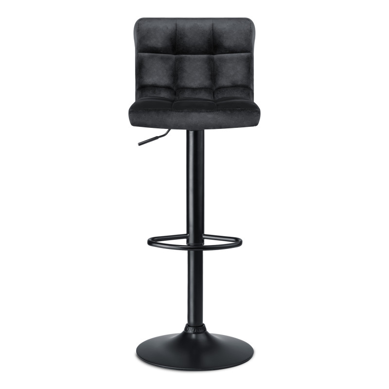 Baro kėdė su atlošu Monro juoda