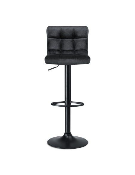 Baro kėdė su atlošu Monro juoda Baro kėdė su atlošu Monro juoda