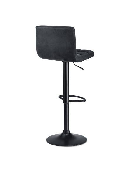 Baro kėdė su atlošu Monro juoda Baro kėdė su atlošu Monro juoda