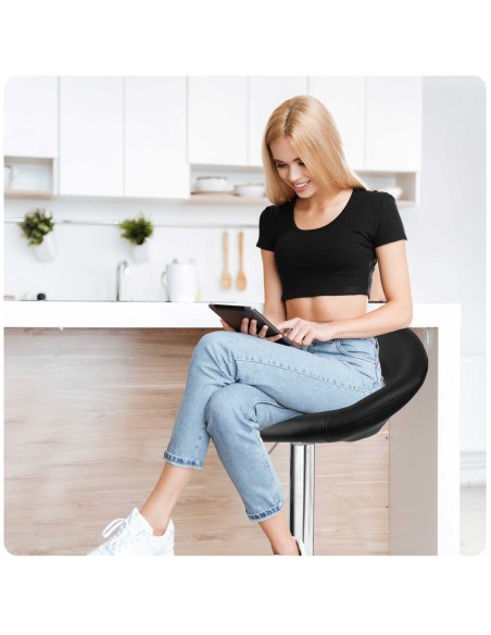 Baro kėdė su atlošu Forza juoda Baro kėdė su atlošu Forza juoda