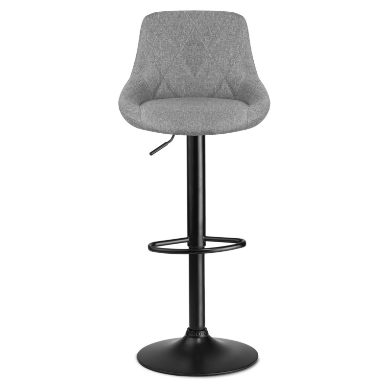 Baro kėdė su atlošu Nerra pilka medžiaga