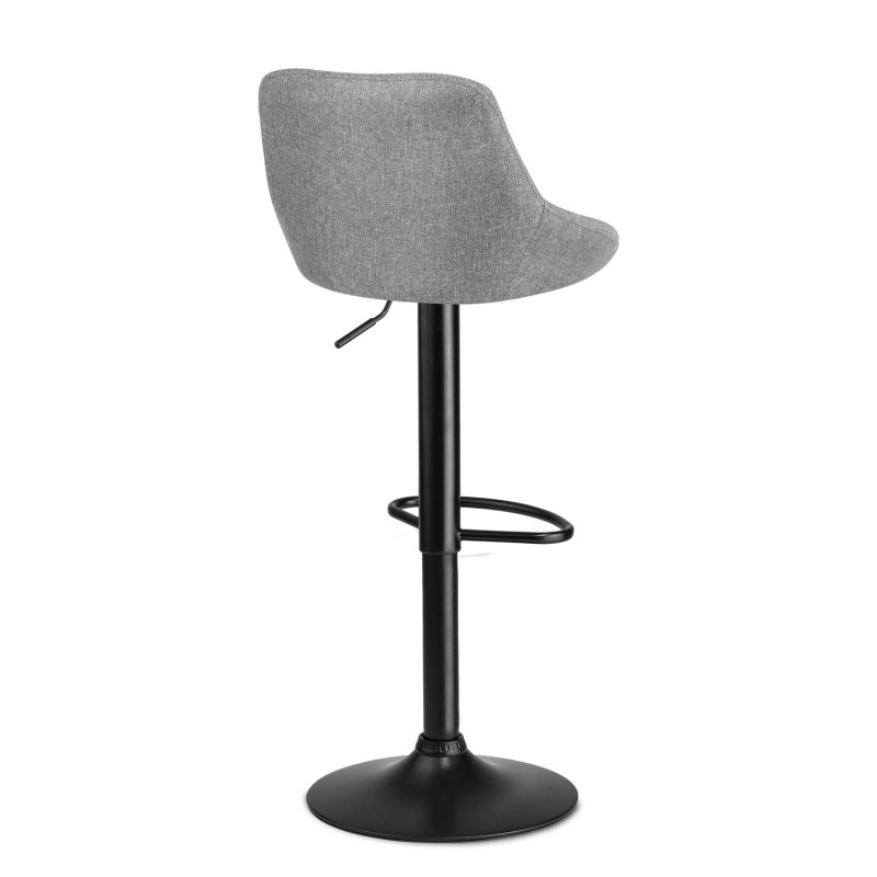 Baro kėdė su atlošu Nerra pilka medžiaga