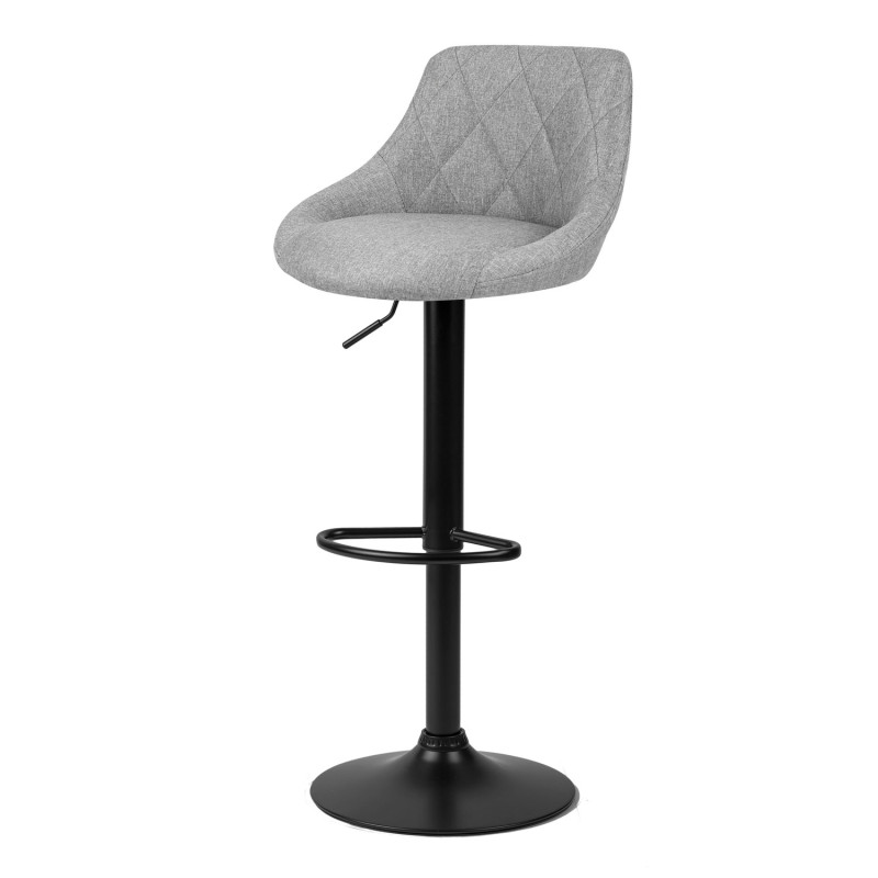 Baro kėdė su atlošu Nerra pilka medžiaga