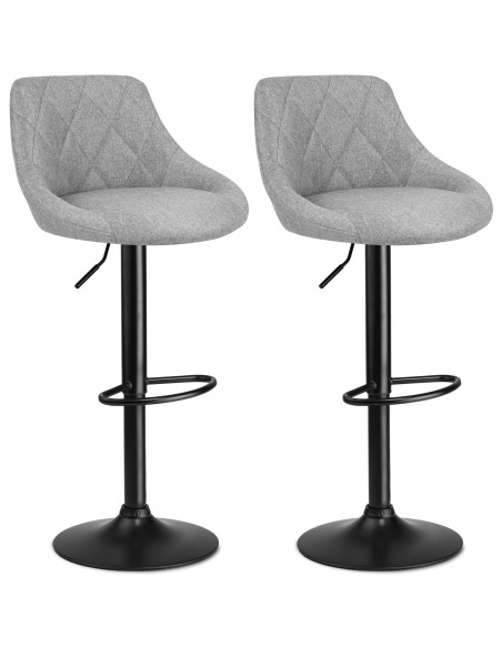 Baro kėdė su atlošu Nerra pilka medžiaga Baro kėdė su atlošu Nerra pilka medžiaga