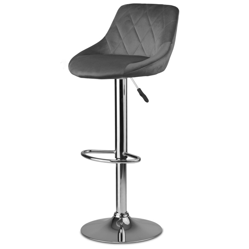 Baro kėdė su atlošu Nerra pilka