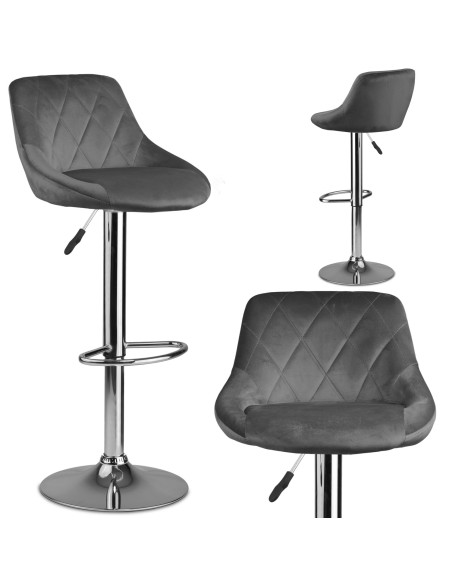 Baro kėdė su atlošu Nerra pilka Baro kėdė su atlošu Nerra pilka