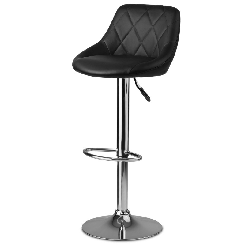 Baro kėdė su atlošu Nerra juoda