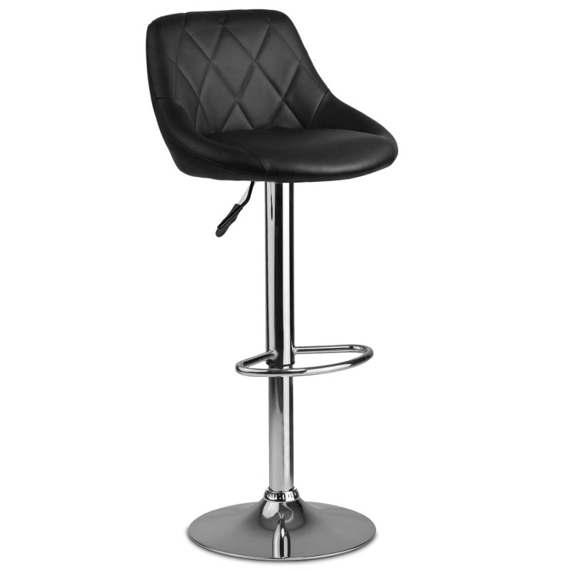 Baro kėdė su atlošu Nerra juoda