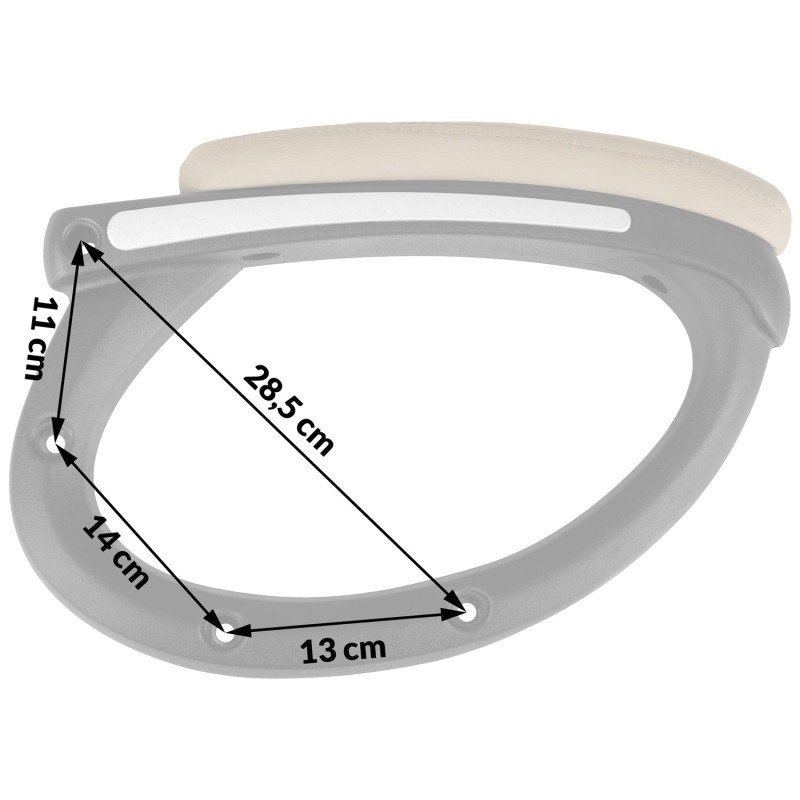 Porankiai foteliui Porto smėlio spalvos