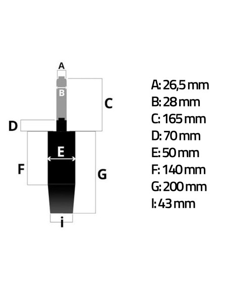 Juodas pneumatinis keltuvas biuro kėdei Juodas pneumatinis keltuvas biuro kėdei