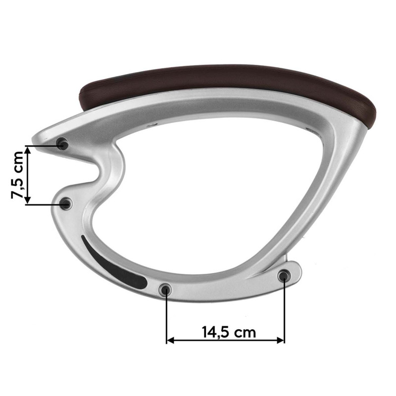 Porankiai foteliui 227 rudi