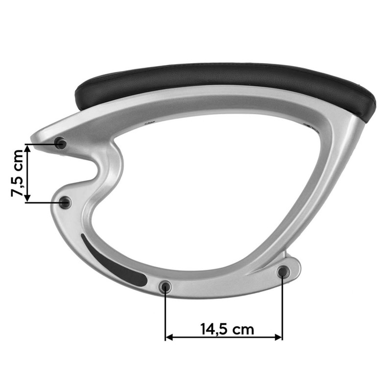 Juodos spalvos porankiai foteliui 227