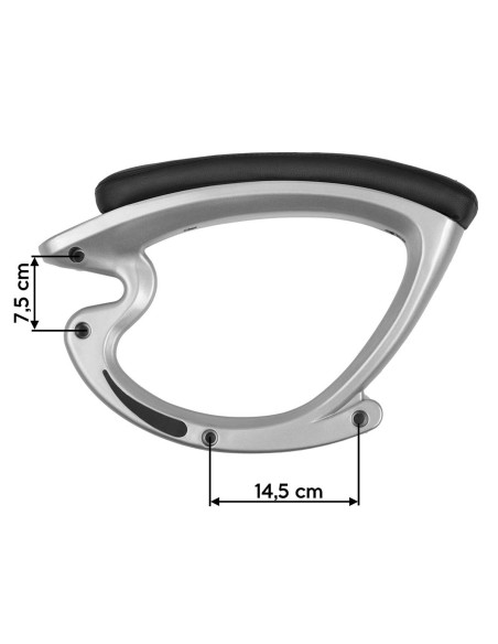 Juodos spalvos porankiai foteliui 227 Juodos spalvos porankiai foteliui 227