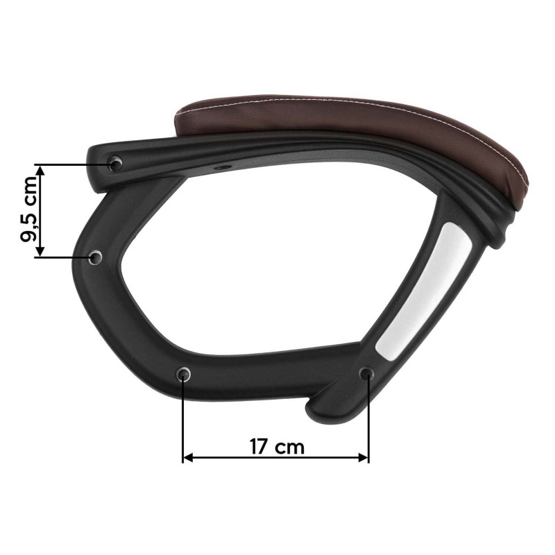 Porankiai foteliui 222 rudi