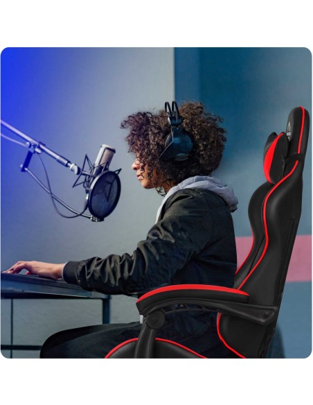 Biuro fotelis žaidėjui Sofotel Cerber juoda ir raudona Biuro fotelis žaidėjui Sofotel Cerber juoda ir raudona