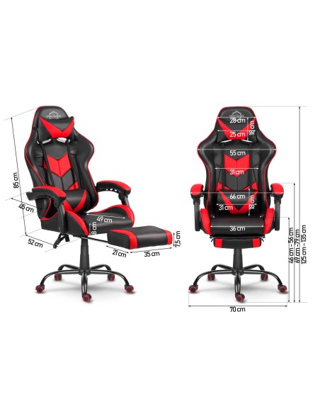 Biuro fotelis žaidėjui Sofotel Cerber juoda ir raudona Biuro fotelis žaidėjui Sofotel Cerber juoda ir raudona