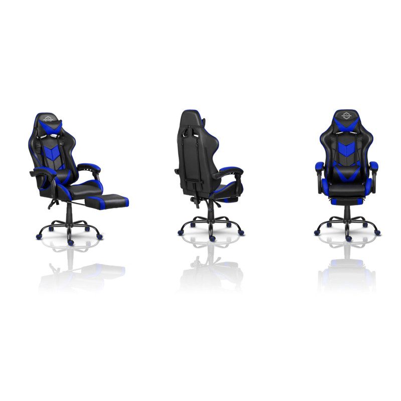 Biuro fotelis žaidėjui Sofotel Cerber juoda ir mėlyna