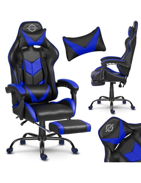 Biuro fotelis žaidėjui Sofotel Cerber juoda ir mėlyna Biuro fotelis žaidėjui Sofotel Cerber juoda ir mėlyna