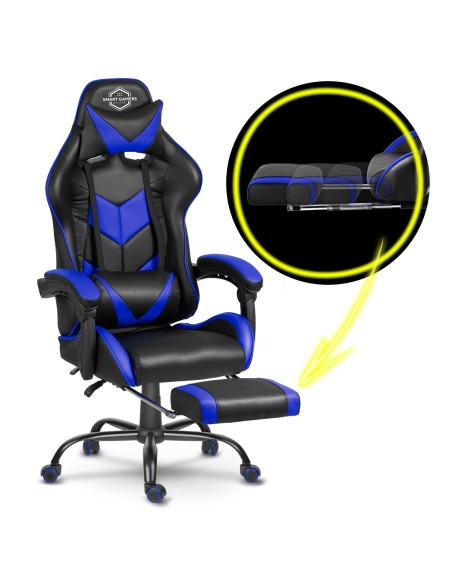 Biuro fotelis žaidėjui Sofotel Cerber juoda ir mėlyna Biuro fotelis žaidėjui Sofotel Cerber juoda ir mėlyna