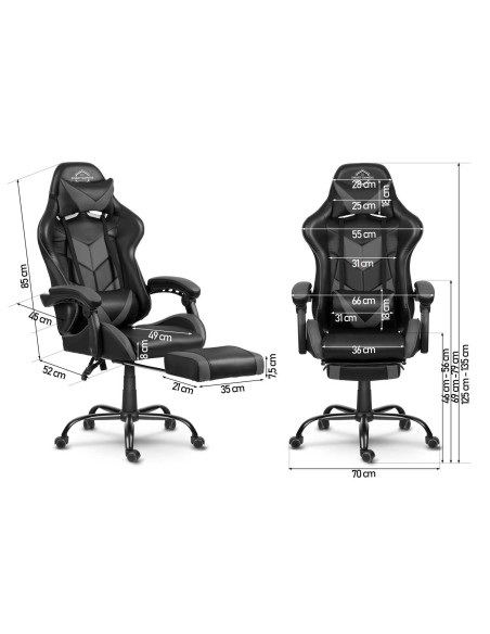 Sofotel Cerber juoda ir pilka biuro žaidimų kėdė Sofotel Cerber juoda ir pilka biuro žaidimų kėdė