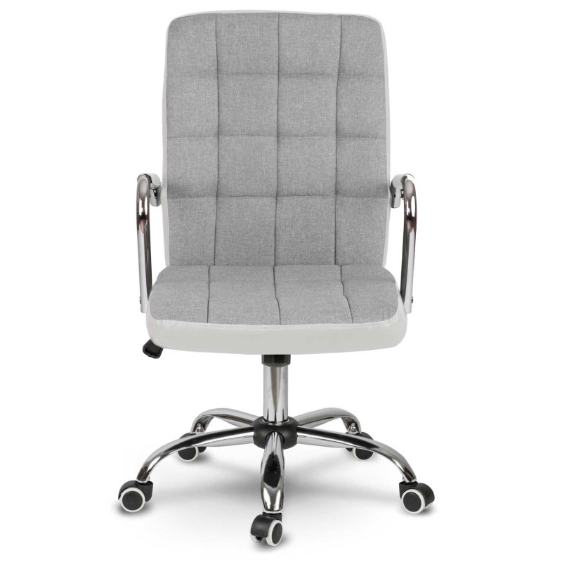 Pilkos ir baltos spalvos Benton audinio biuro fotelis