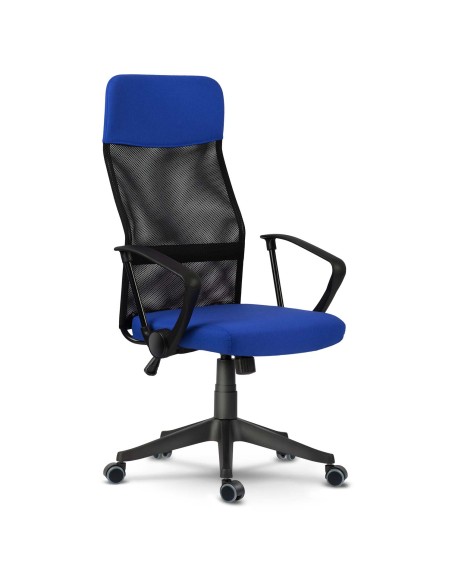 Sidnėjaus mėlynos ir juodos spalvos mikro tinklelio biuro fotelis Sidnėjaus mėlynos ir juodos spalvos mikro tinklelio biuro fotelis