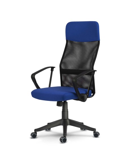 Sidnėjaus mėlynos ir juodos spalvos mikro tinklelio biuro fotelis Sidnėjaus mėlynos ir juodos spalvos mikro tinklelio biuro fotelis