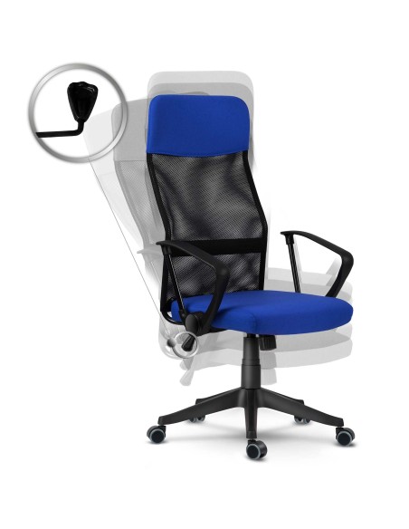 Sidnėjaus mėlynos ir juodos spalvos mikro tinklelio biuro fotelis Sidnėjaus mėlynos ir juodos spalvos mikro tinklelio biuro fotelis