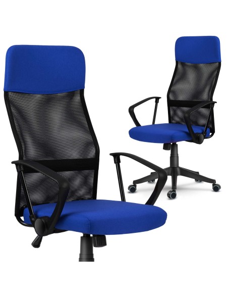 Sidnėjaus mėlynos ir juodos spalvos mikro tinklelio biuro fotelis Sidnėjaus mėlynos ir juodos spalvos mikro tinklelio biuro fotelis